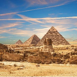The giza platuee of the pyrmaids